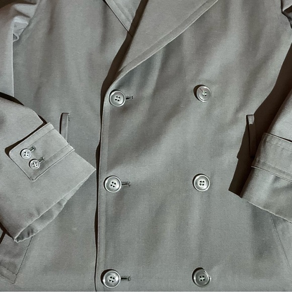 1960s Military Wool Trenchcoat / Overcoat w/ Removable Liner - Picture 10 of 16